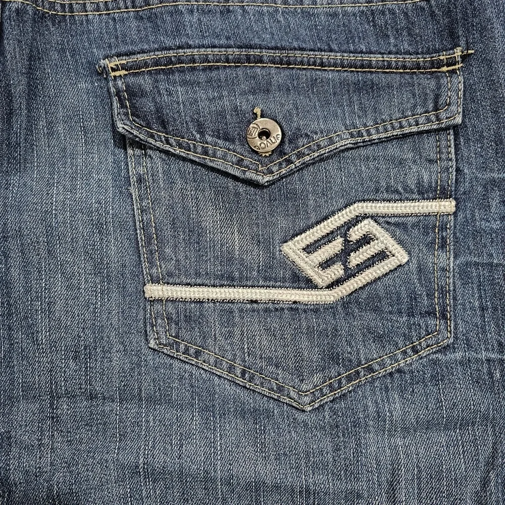 ENYCE Men's Size 46 Blue Denim Jean Shorts Relaxed Fit 100% Cotton Pockets